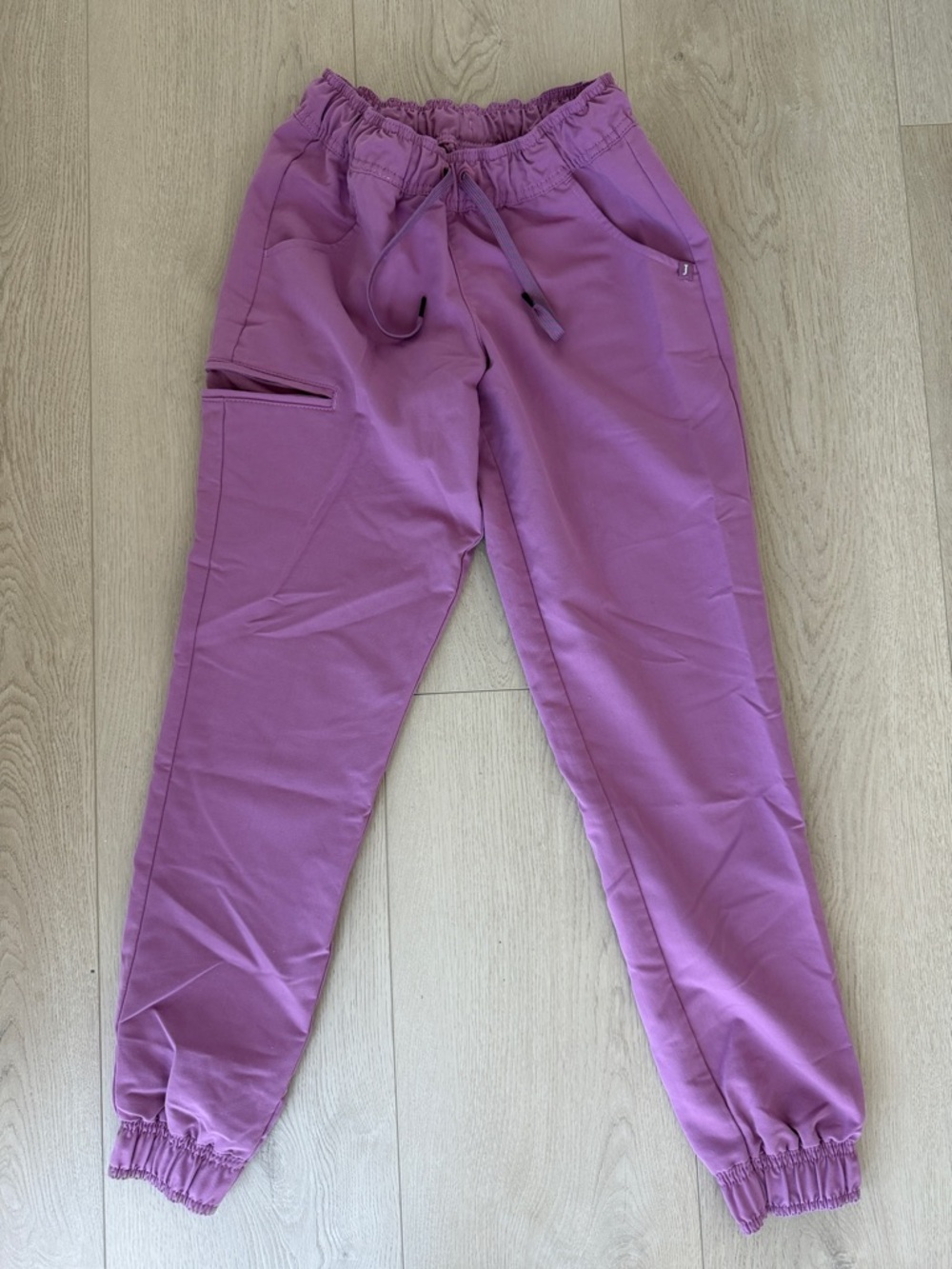 Jaanuu Dusty Rose Elastic Waist Scrub Pants